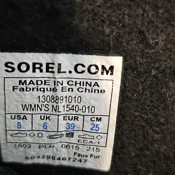 Sorel Joan Of Arctic Black Faux Fur Insulated Waterproof Winter Boots - Picture 10 of 12